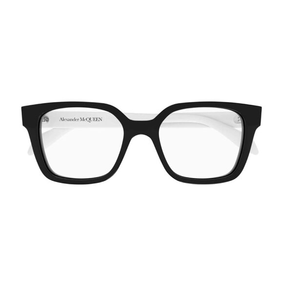 NEW ALEXANDER MCQUEEN EYEGLASSES AM0358O 003 BLACK/WHITE UNISEX EYEWEAR - Picture 2 of 3